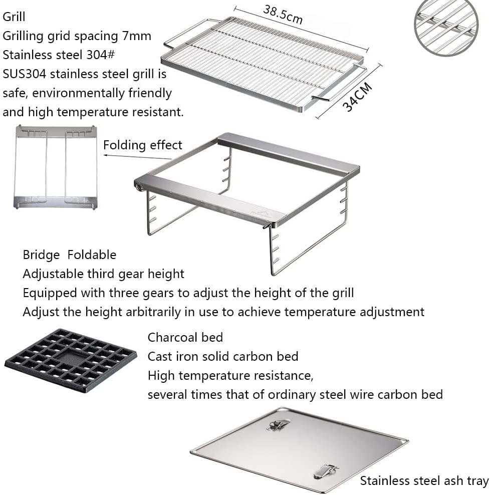 ☀️ Durable Stainless Steel BBQ – Your Go-To Grill for Camping, Beach & Backyard! 🏖️💛