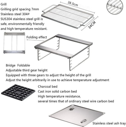 ☀️ Durable Stainless Steel BBQ – Your Go-To Grill for Camping, Beach & Backyard! 🏖️💛