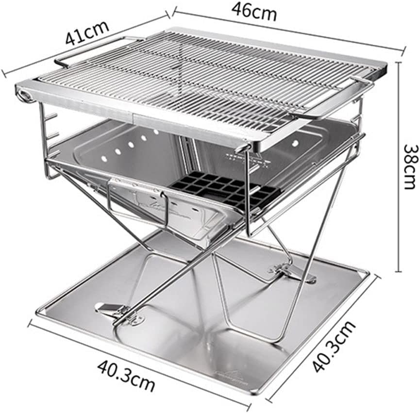 ☀️ Durable Stainless Steel BBQ – Your Go-To Grill for Camping, Beach & Backyard! 🏖️💛