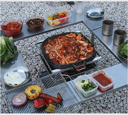 ☀️ Durable Stainless Steel BBQ – Your Go-To Grill for Camping, Beach & Backyard! 🏖️💛