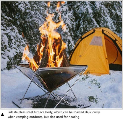 ☀️ Durable Stainless Steel BBQ – Your Go-To Grill for Camping, Beach & Backyard! 🏖️💛