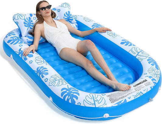 🏖️💦 Inflatable Pool Lounger – Relax & Float in Style! 🌞🛟