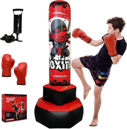 👊 Punching Inflatable Figure – Fun Fitness for Kids at Home! 🏡✨