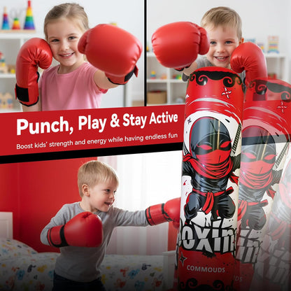 👊 Punching Inflatable Figure – Fun Fitness for Kids at Home! 🏡✨