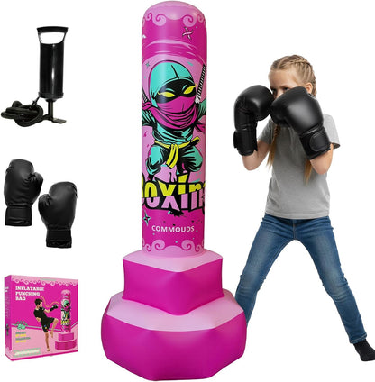 👊 Punching Inflatable Figure – Fun Fitness for Kids at Home! 🏡✨