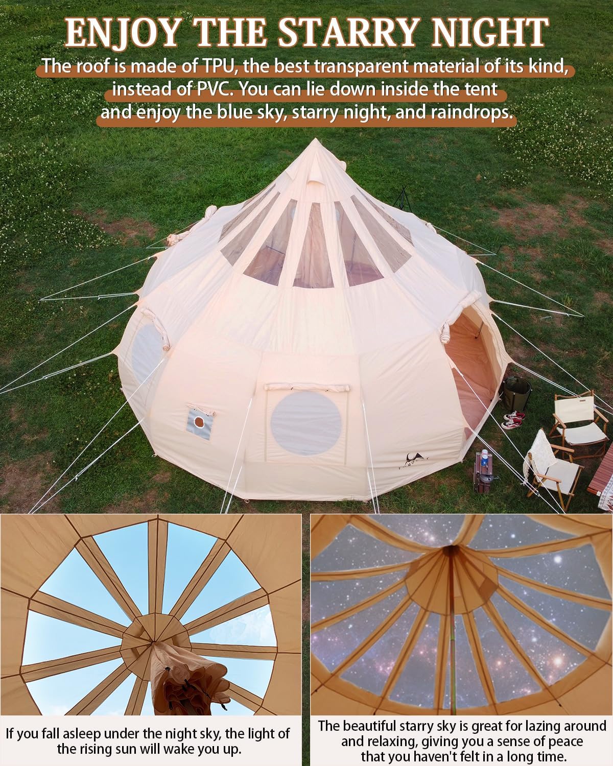 ☀️ Spacious Glamping Tent – Relax, Stargaze & Connect with Nature! 🌌🏕️